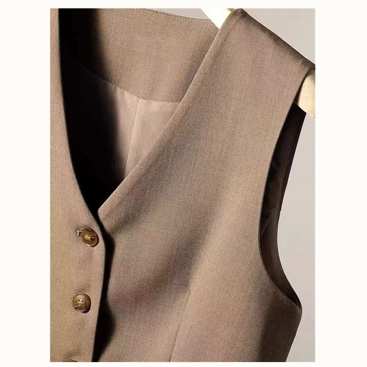 Suit vest, short-style waistcoat, versatile slim-fit spring/autumn sleeveless bolero jacket