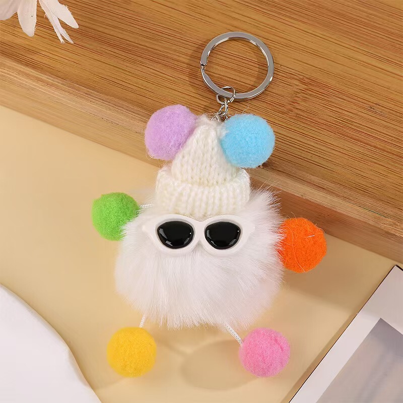 Imitation Rex Rabbit Fur Cartoon DIY Accessories Elf Plush Ball Small Coal Ball Bag Keychain Pendant Fur Ball in Stock