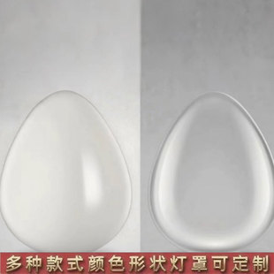 Oval Cover Egg-Shaped Lampshade Egg Cover Special-Shaped Acrylic Lampshade Milk White Transparent Frosted Acrylic Pmma Lampshade