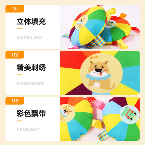Dog Plush Sound Frisbee Toy Interactive Dog Frisbee Teething and Bite Resistant Pet Training Dog Training Teddy