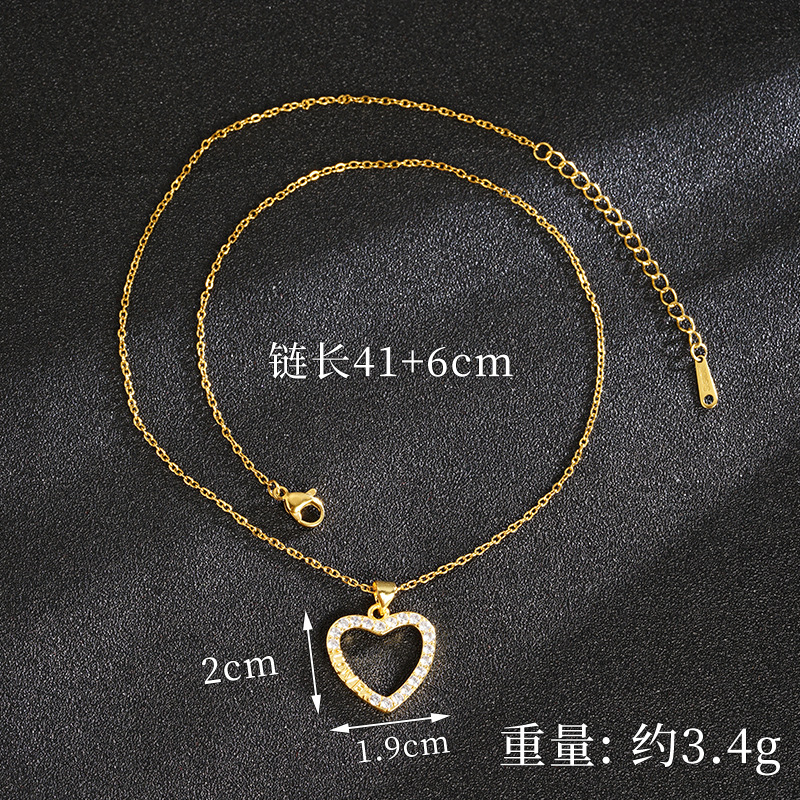 Collar de oro de arena vietnamita Pendientes Kit de línea de amor Sense de diseño de todo fósforo durante mucho tiempo Conjunto de joyería transfronterizo