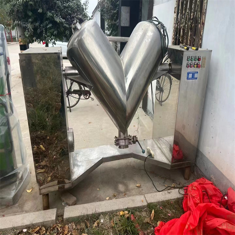 二手V型混合机 内置搅拌 工业高速犁刀混料设备 全自动连续式盛源