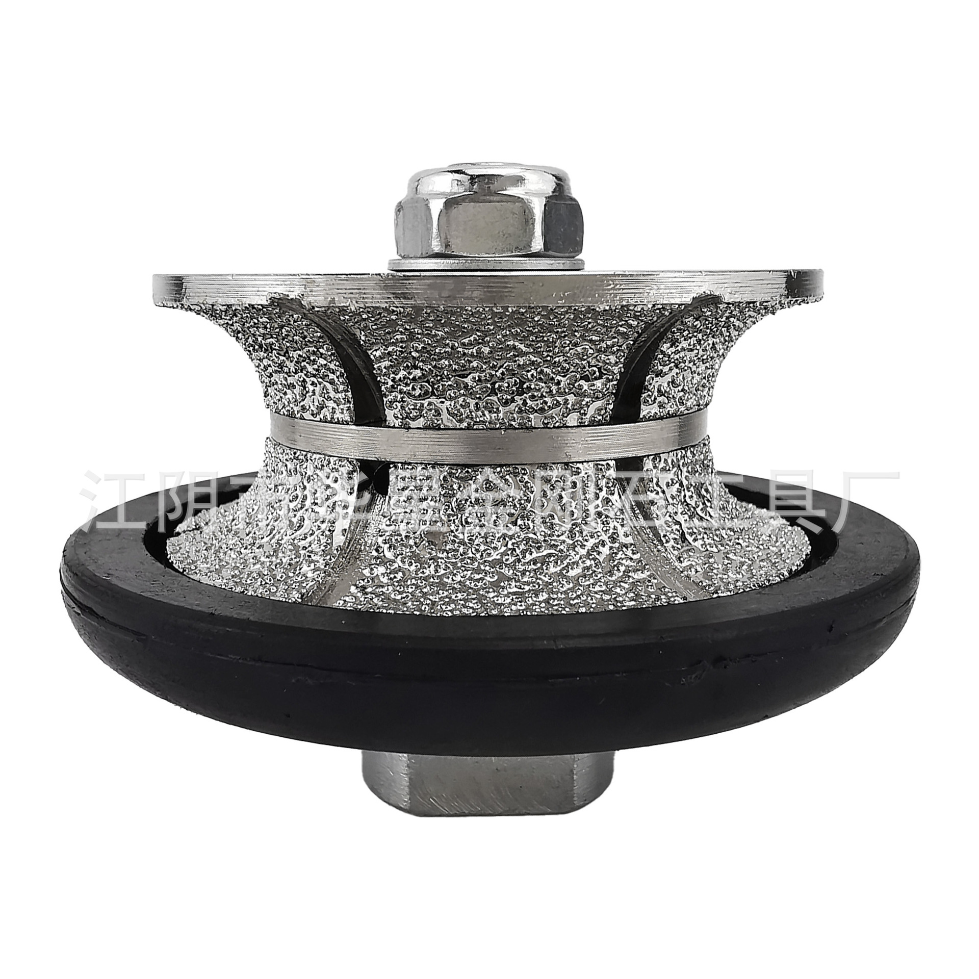 V型凹半圆弧形手提轮瓷砖石材修边抛光轮钎焊磨头倒角抛磨研磨轮