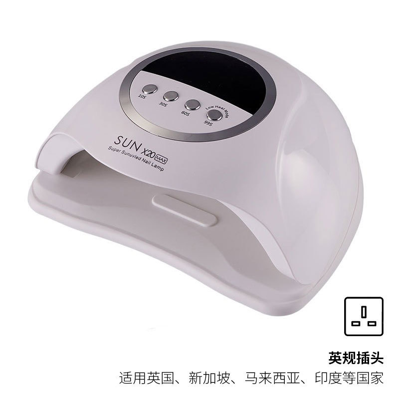 Lámpara de uñas transfronteriza con 72 LED, lámpara de fototerapia UV de alta potencia para gel de esmalte de uñas, lámpara de curado especial para salón de uñas de secado rápido.