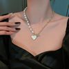 Brand necklace from pearl, advanced universal chain for key bag , light luxury style