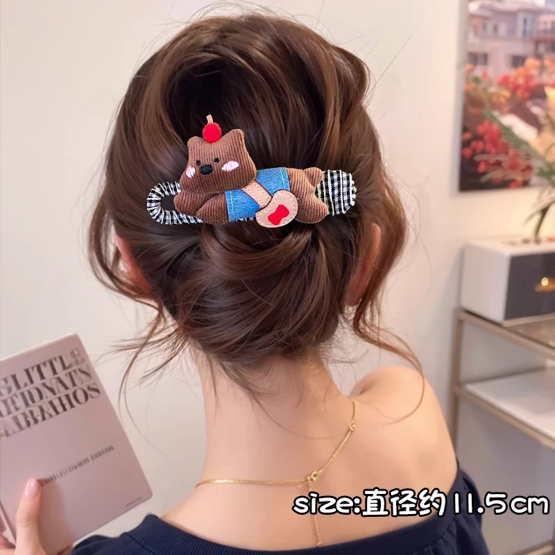Gran arco clip de cabello de alta sensación clip de boca de pato nuevo clip de cabeza de mujer temperamento clip de tiburón clip de cabello