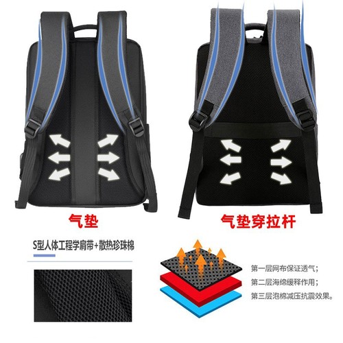 Cross-border business backpack men's casual waterproof computer backpack male student school bag large capacity travel bag gift