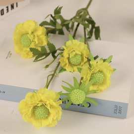 5叉松虫草仿真花高档婚庆花婚礼堂挑高假花松虫草室内插花松茸草