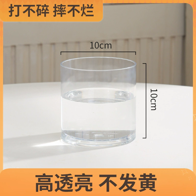 Transparent Square Hydroponic Vase, Desktop Shatterproof Planter, Multiple Sizes (8–30 cm)