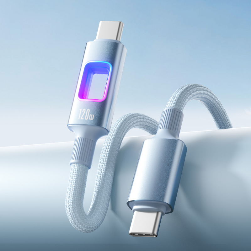120W快充双Typec数据线适用苹果16华为vivoppo笔记本6A充电线发光|undefined