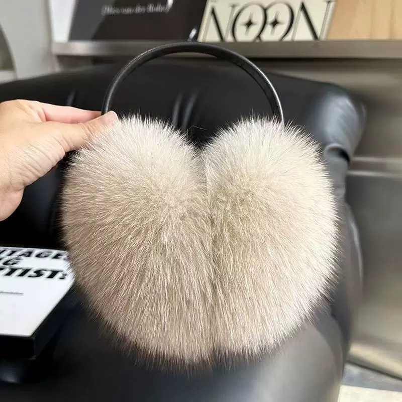 耳罩真狐狸毛冬保暖女韩版学生骑行防冻加厚耳捂护耳神器耳帽