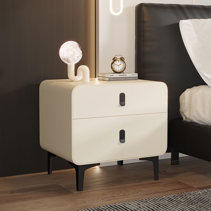 Light Luxury Solid Wood Bedside Table Creative Simple Modern Narrow Edge Round 2023 New Small Cream Style Storage Storage