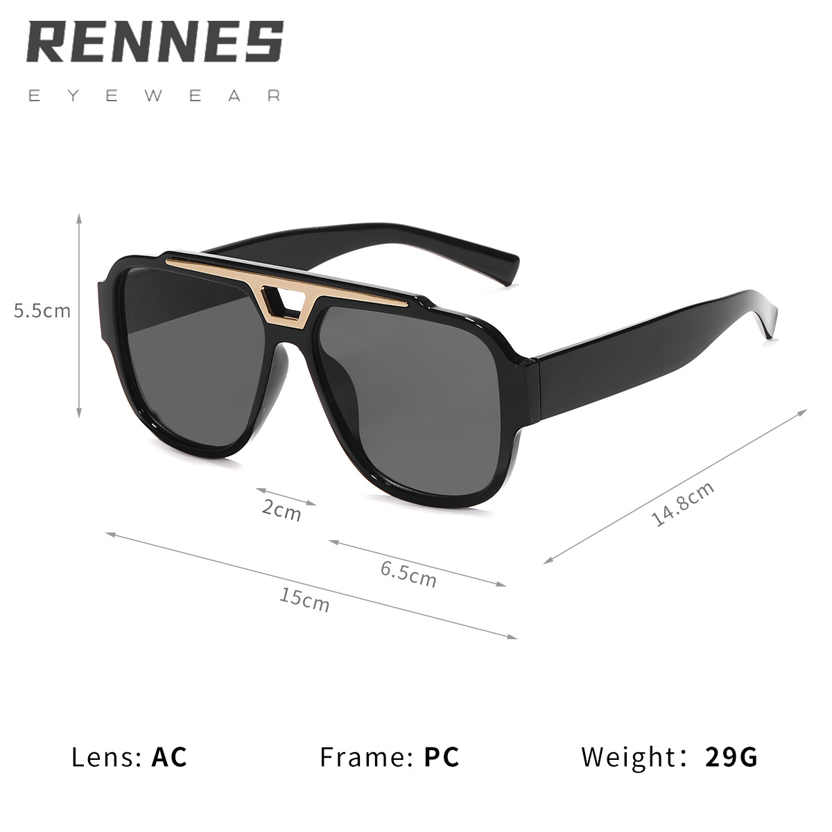 Nuevo clásico gran marco gafas de sol de la calle de moda europea y americana gafas de sol de las mujeres de moda cara grande adelgazamiento contraste color gafas de sol