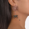 Glossy metal earrings, European style, halloween