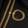 Necklace hip-hop style stainless steel, accessory, European style, wholesale