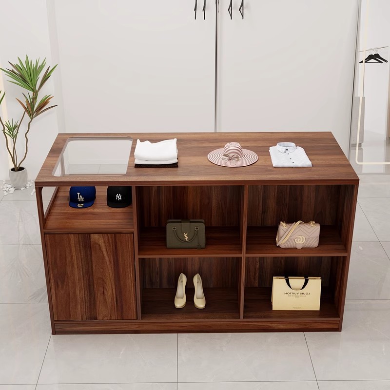 高档人台展示柜5层中岛精装修女装饰品时尚精品展架玻璃流水台