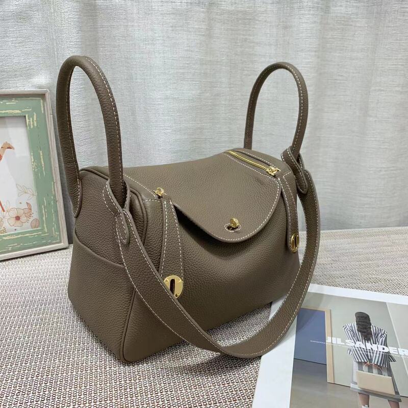 Imported Togo Cowhide Wax Thread Hand-Sewn Classic Lindy Bag Doctor Bag Satchel Shoulder Women's Bag Drop Shipping