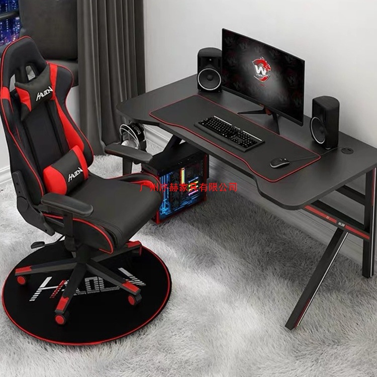 Computer Desk and Chair Set for Gaming, Gaming Chair, Streamer Desktop Computer Desk, Home Writing Desk