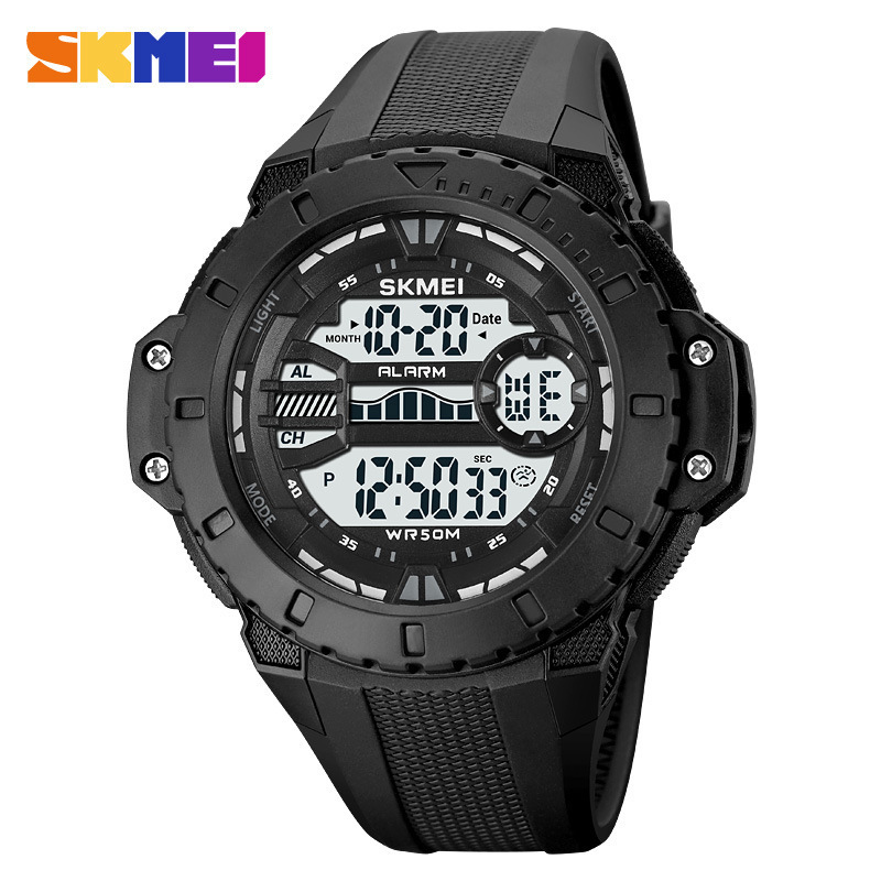 Reloj Electrónico Deportivo de Esfera Grande para Hombre 1885 de PU y ABS, Cronómetro, Impermeable 50m image 10
