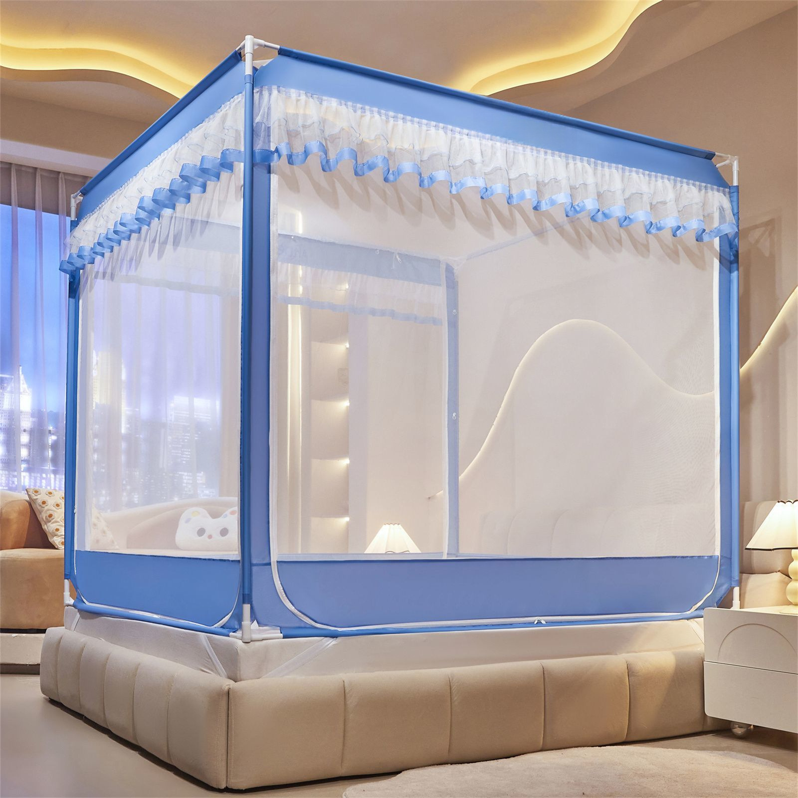 Mosquito Net 2026 New Model for Home Bedroom 1.8m Bed Baby Yurt Three-Door Children's Stand Anti-Fall