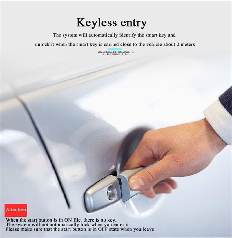 Car one-button start anti-theft system with ignition, remote start, automatic security activation, and PKE (Passive Keyless Entry)