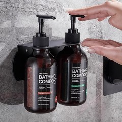ホテルの穴なし石鹸ディスペンサー浴室シャンプー入浴剤分注瓶トイレ壁掛け式手洗い液箱