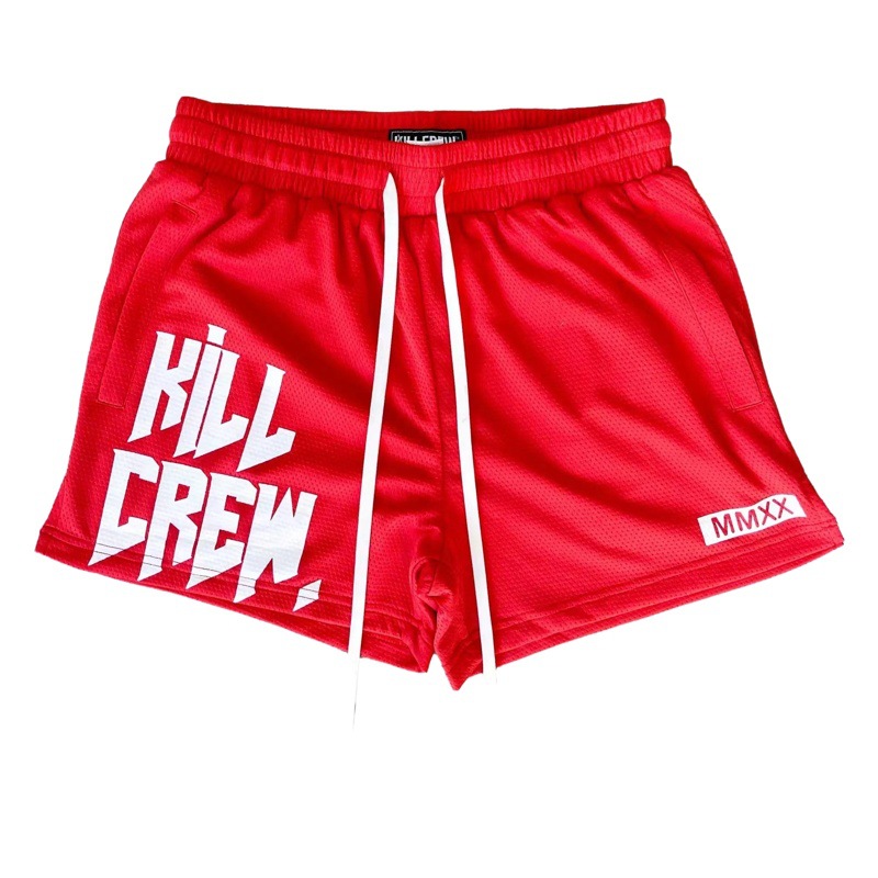 Pantalones cortos de malla deportiva para hombres de secado rápido marca de moda entrenamiento de pierna de boxeo pantalones de tres puntos muscle fitness pantalones cortos de baloncesto de larga distancia