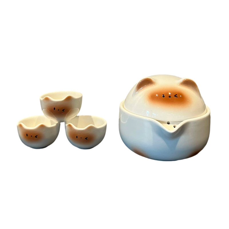Juego de Té Portátil para Una Persona de Cerámica para Camping y Oficina image 6