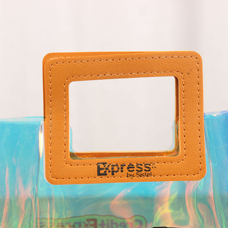 Pvc Magic Color bolsas transparentes personalizadas para eventos de negocios regalos Jelly Pack impreso LOGO Cosméticos bolsas de plástico láser