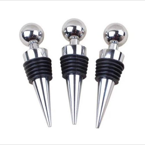Wholesale creative zinc alloy round head six-wire red wine stopper, red wine stopper, fresh-keeping sealed wine bottle stopper