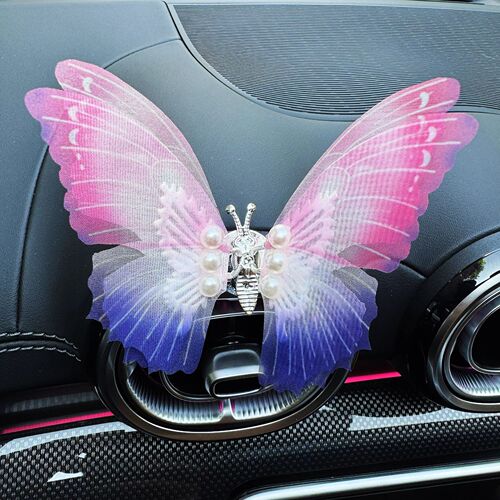 New Creative Moving Butterfly Car Center Console Vent Car Decor Ornament Healing Series Car Interior Item