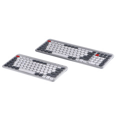 Compatible with desktops, laptops, tablets, slim, round keys, retro, external, wireless keyboard, silent, Bluetooth keyboard
