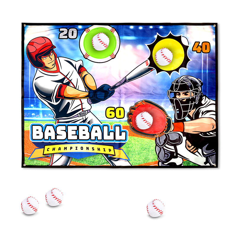 Fútbol infantil de ocio, rugby, béisbol 3 en 1 objetivo, juego de bola pegada, juguetes interactivos para padres e hijos, interiores y al aire libre