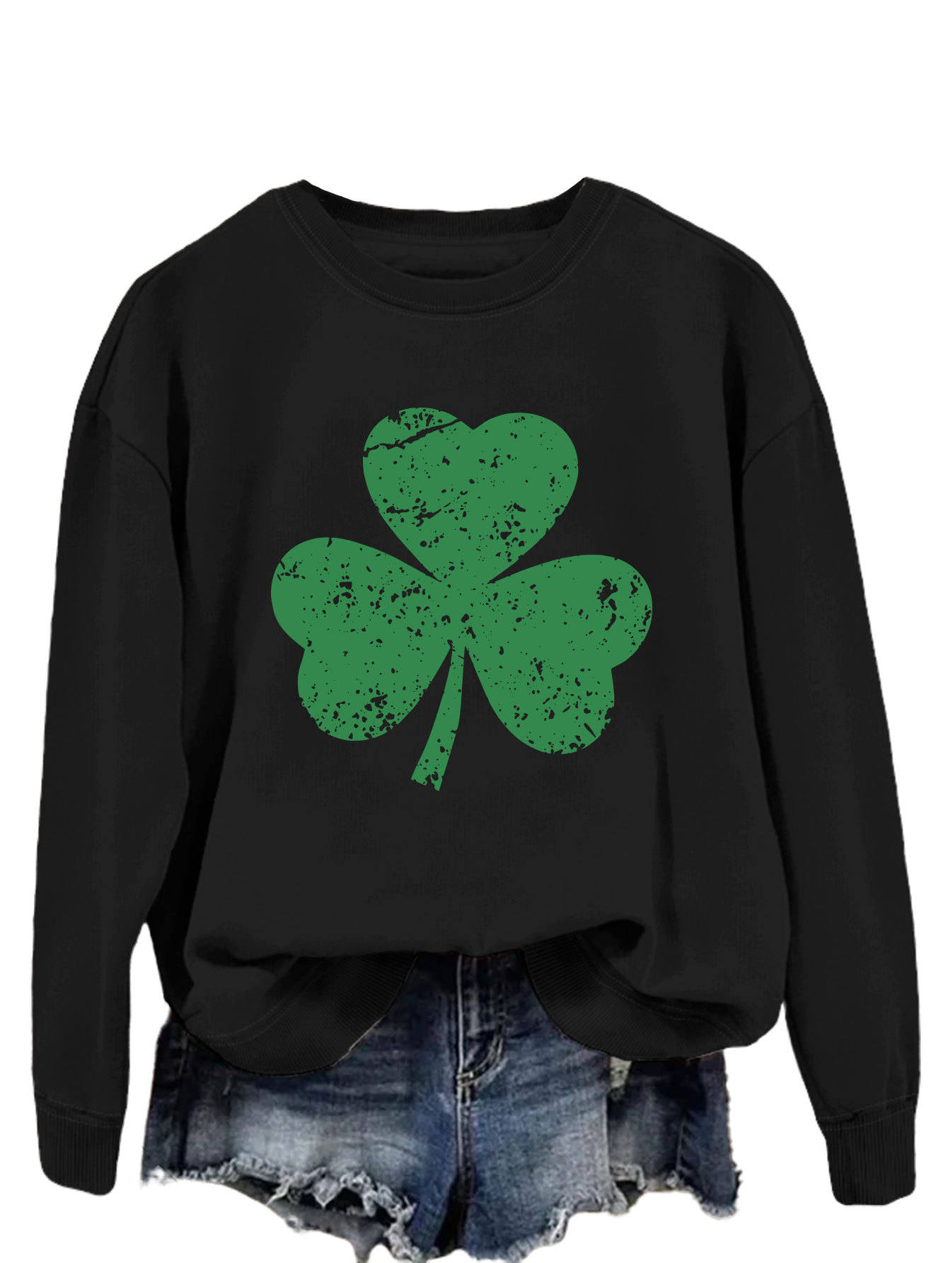 Women's Hoodies Long Sleeve Printing Preppy Style Streetwear Shamrock display picture 28