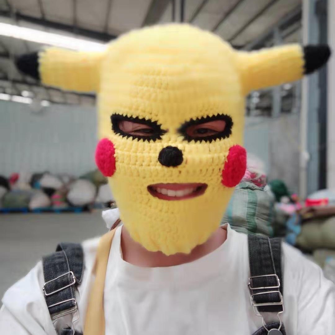 Personalized funny handmade knitted hat Cute Pikachu men and women…
