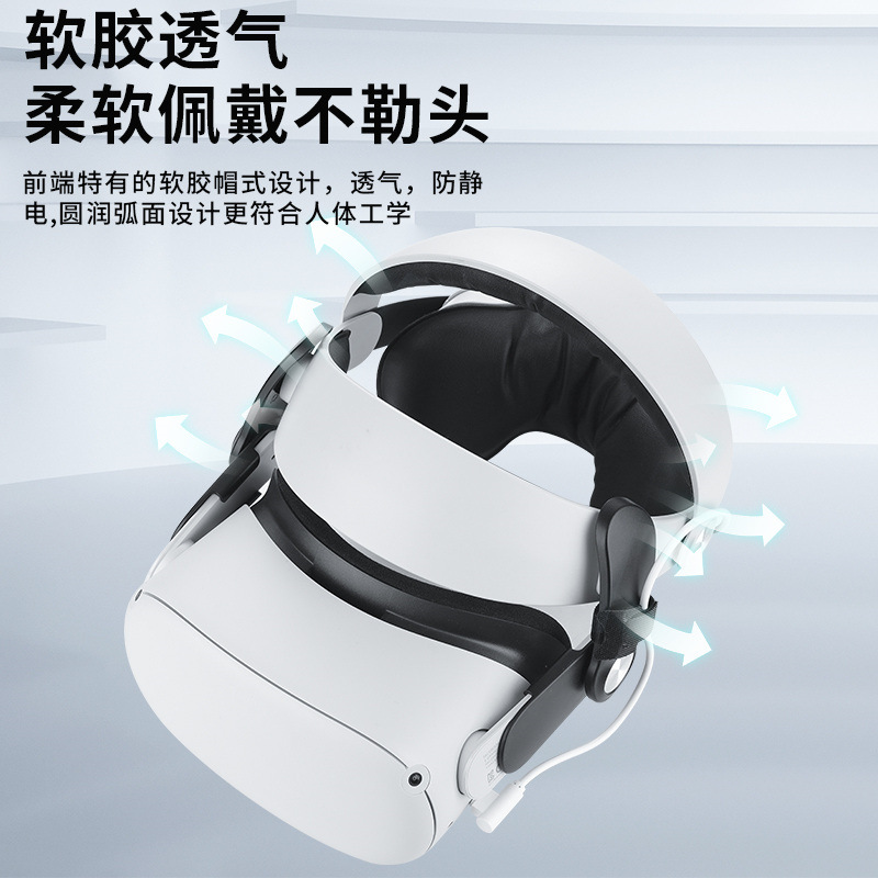 Aplicable a Oculus Quest 2 desgaste de la cabeza reducción de peso móvil de energía VR accesorios expansión de la batería VR carga desgaste de la cabeza