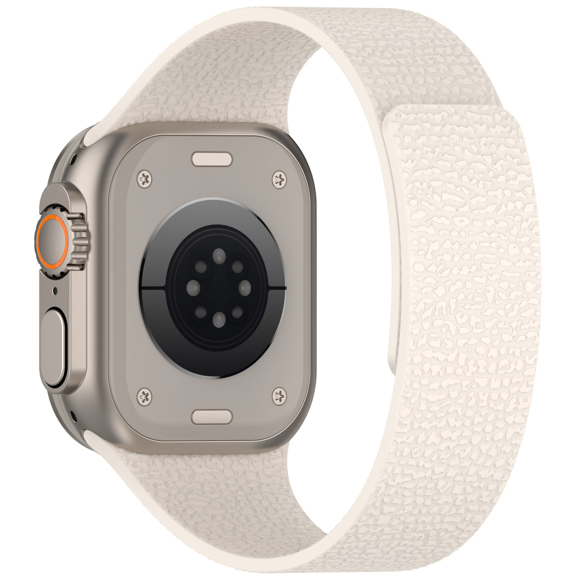 Suitable for Huawei gt5, Xiaomi s4, Apple iwatch9, litchi pattern silicone soft magnetic ultra watch strap s10 undefined