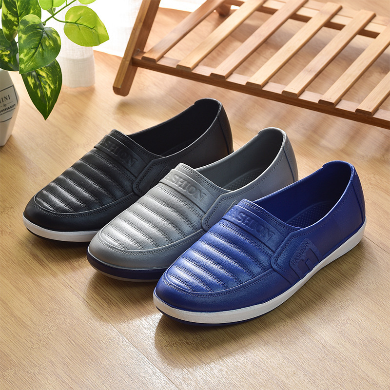 New Autumn Shoes Men's Baotou Wading Beach Outdoor Mud Shoes Work Shoes Kitchen Chef Shoes Short Barrel Low Rain Shoes