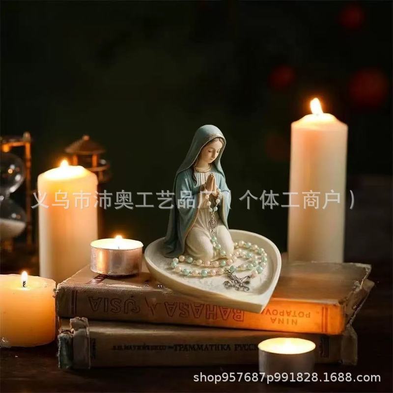 跨境热销Virgin Mary Rosary Holder玫瑰念珠架|undefined
