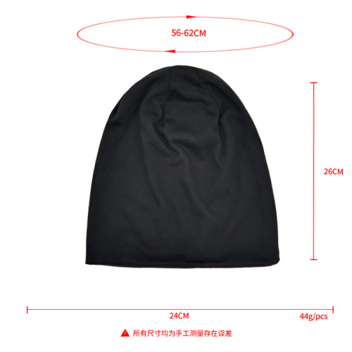  New Baotou Hat Solid Color Pile Hat Cross-border Bestseller Double-layer Hooded Hat Thin Knitting Hat for Postpartum Sale