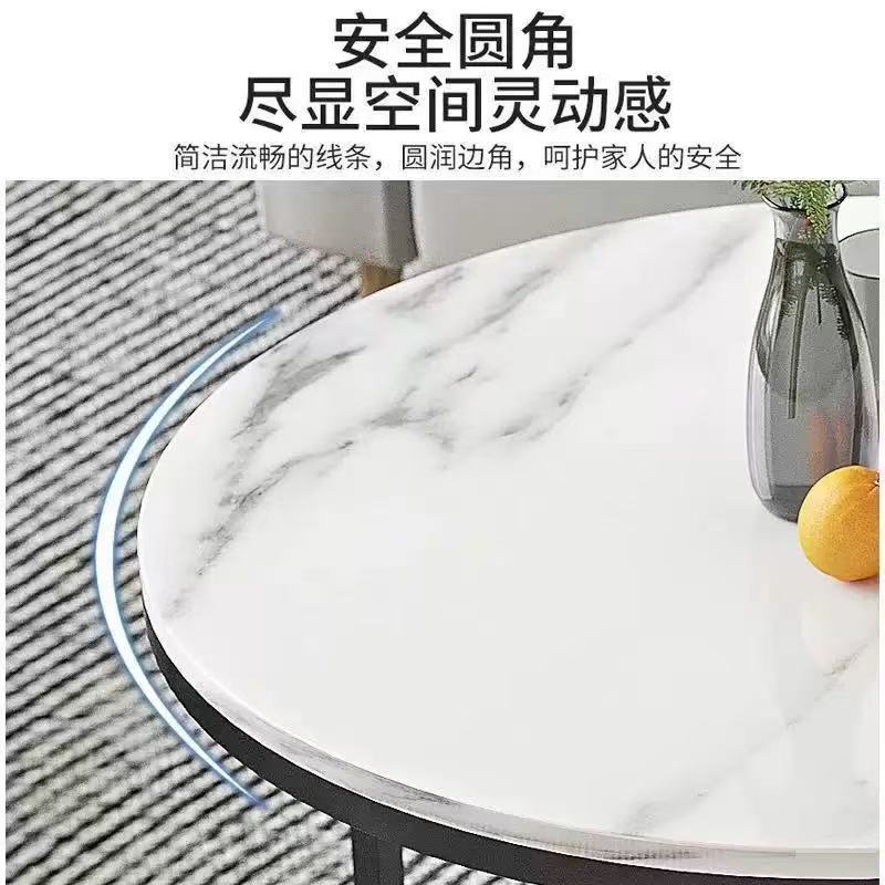Mesa de té moderna y simple, mesa de té de lujo ligera en línea, mesa redonda, dormitorio, sala de estar, mesas caseras.