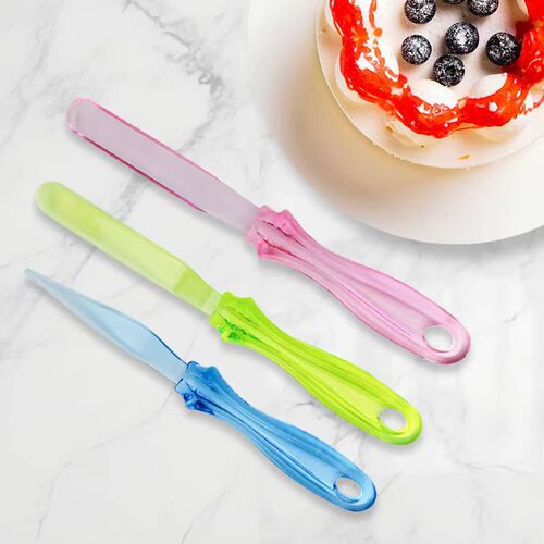 Butter knife set of 3, cake smoothing spatula, mold release knife, baking tool set, creative plastic