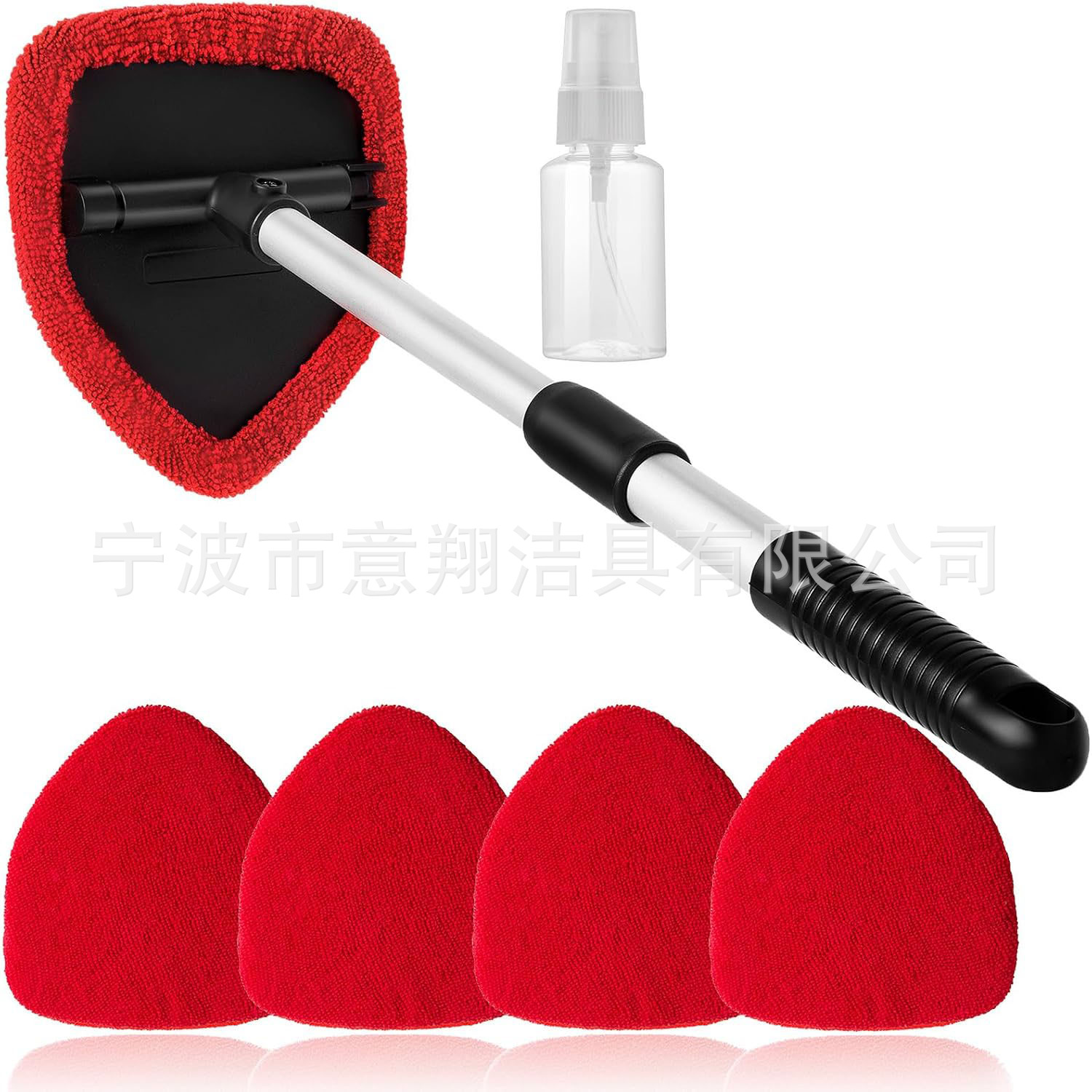 오각형 신축봉 + 빨간색 천 커버 5개 + 스프레이 병 1개