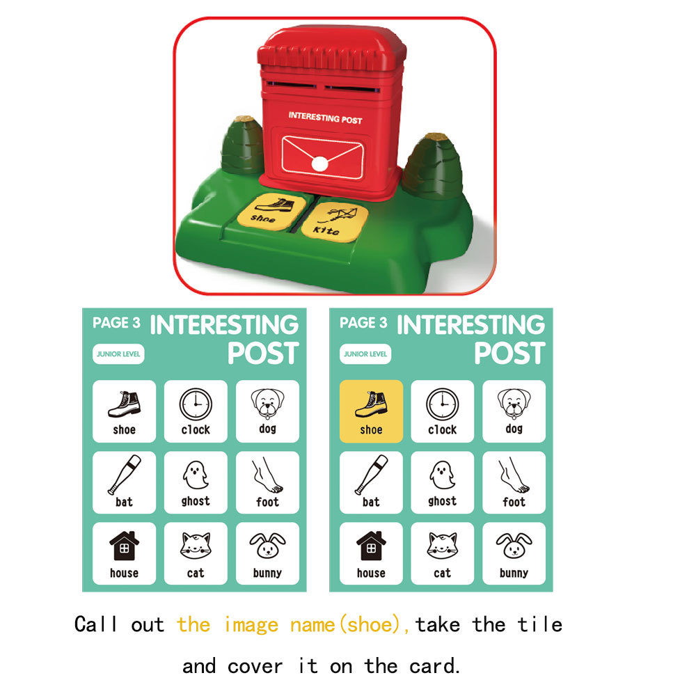 Entrenamiento de pensamiento lógico para niños Ayudas didácticas Correo electrónico interesante Palabra en inglés Tarjeta de memoria Máquina de aprendizaje Juego de mesa