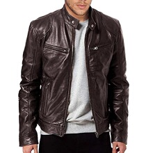 Y 75452 PU Leather Zipper Jacket ����Ƥ�A�� ���R�d�羳�W