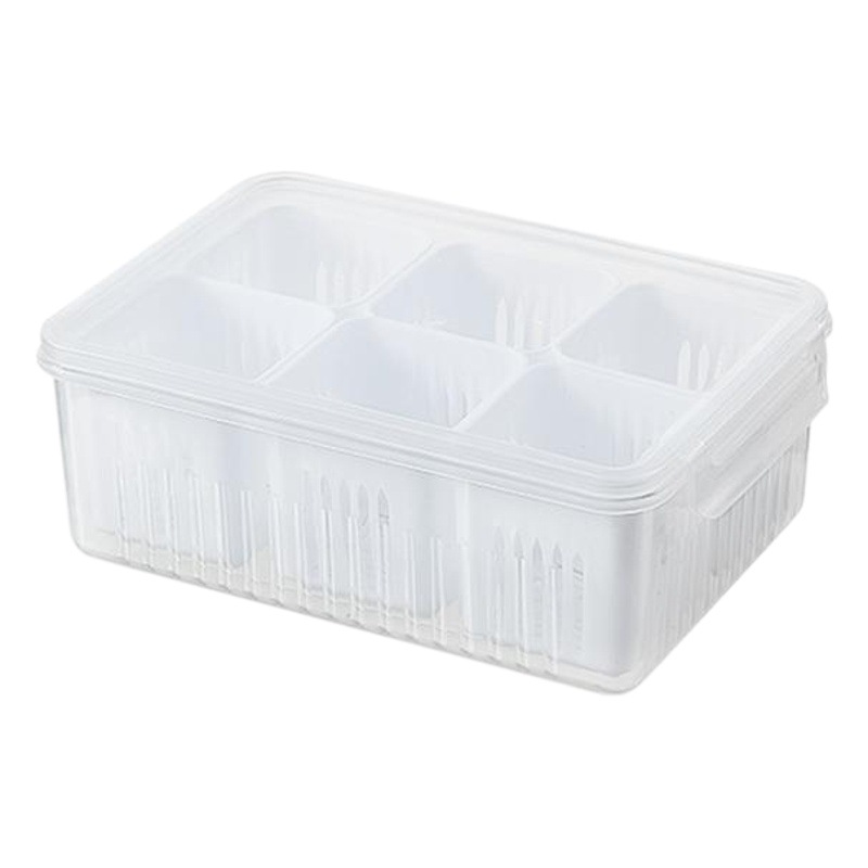Scallion Storage Box Household Scallion Ginger Garlic Preservation Box Wholesale Kitchen Refrigerator Fruit Food Preservation Drain Box