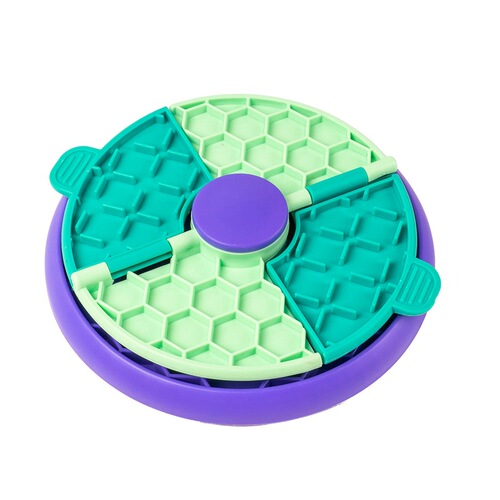 Pet educational slow feeder dog interactive toy anti-choking multi-zone food training food tray pet supplies