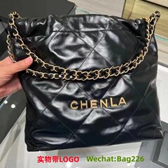 22bag小香菱格金貨チェーン女性バッグシングル肩脇下バケツバッグトートゴミ大容量ショッピングバッグ