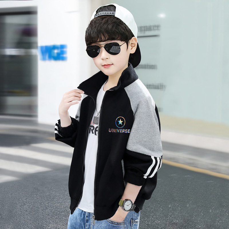男童外套春秋款时髦反光夹克运动服2022新洋气儿童中大童上衣韩版