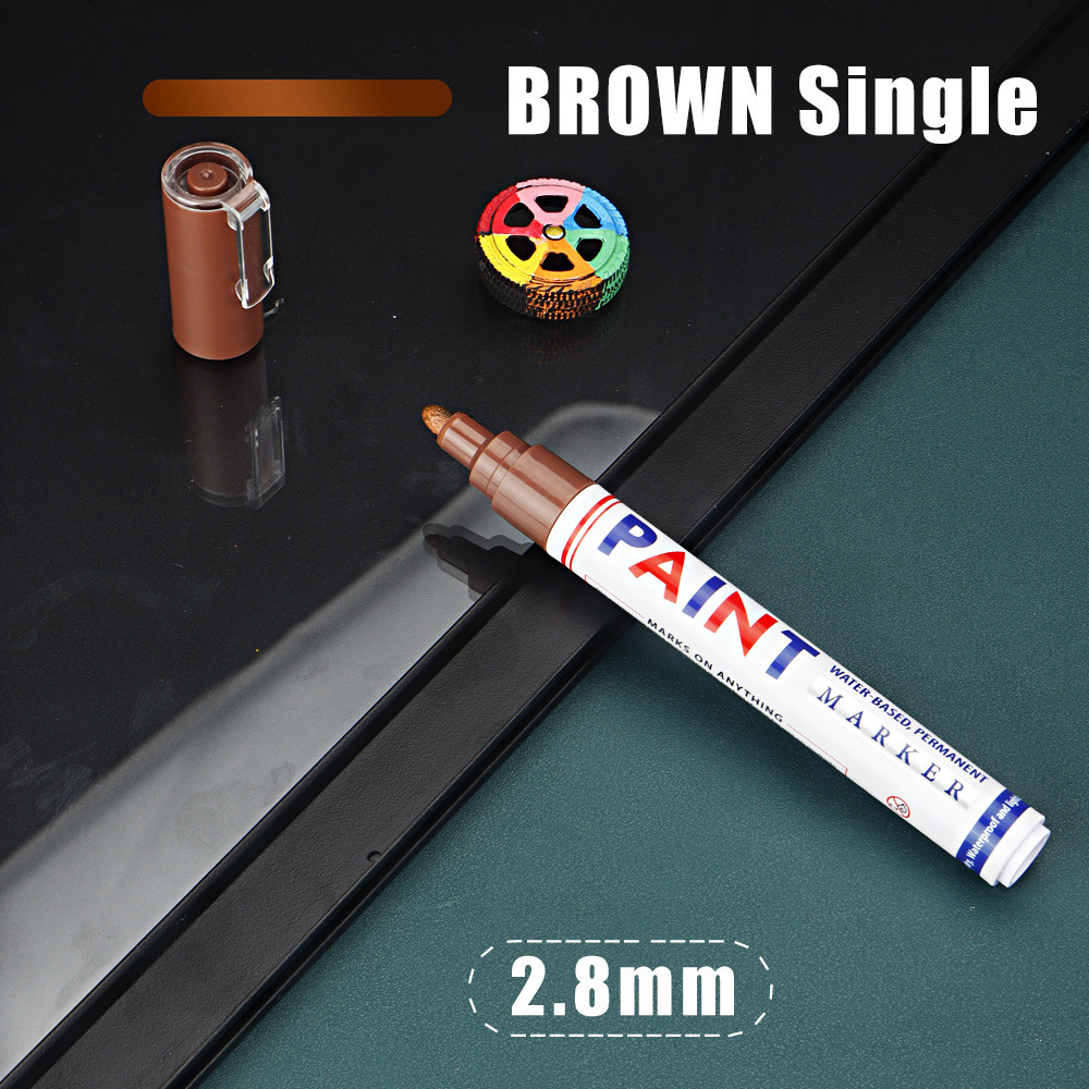 Pluma de pintura transfronteriza impermeable no se desvanece marca de secado rápido para neumáticos de automóviles muebles de estala de pintura de reparación